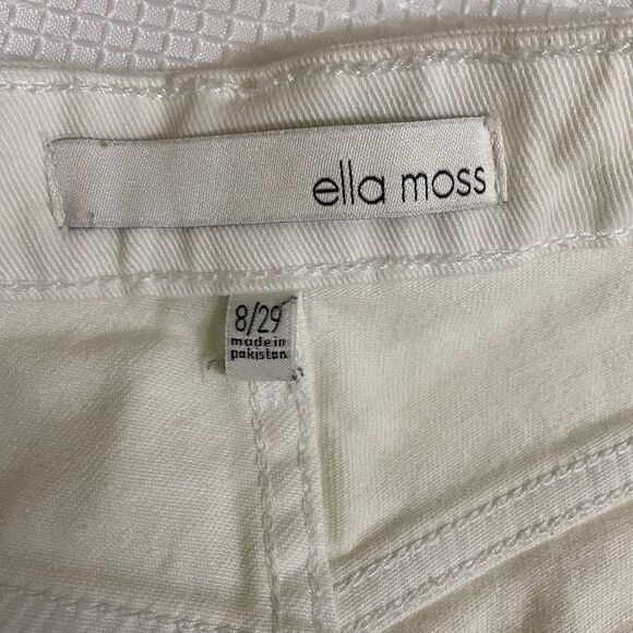 Ella Moss High Waist Straight Leg White Denim Jeans Size 8/29 - Picture 5 of 15
